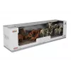 LEAN TOYS Africa Wild Animals Lion Zebra Family Figurine Set