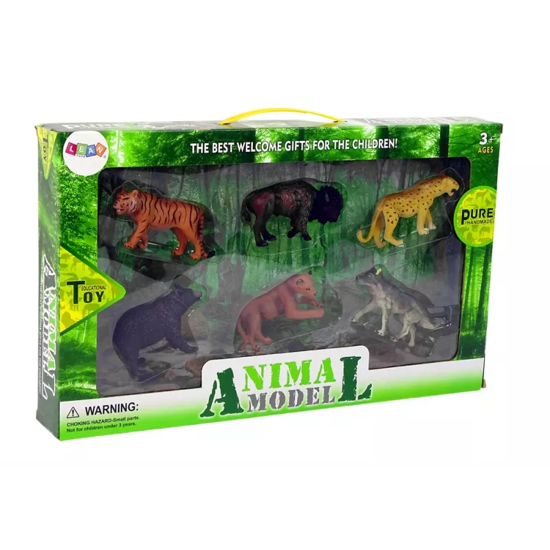 LEAN TOYS African Forest Animals Figure Set Bear Tiger