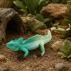 LEAN TOYS Agama Lizard Sailboat Rubber Figure Stretchable Realistic 16 cm