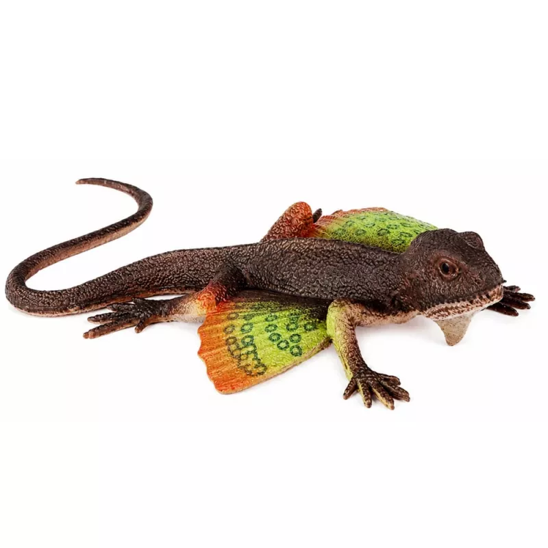 LEAN TOYS Agama Lizard Webbed Rubber Figure Stretchable Realistic 13 cm