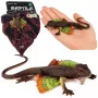 LEAN TOYS Agama Lizard Webbed Rubber Figure Stretchable Realistic 13 cm