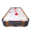 LEAN TOYS 2-in-1 Air Hockey and Foosball Game Table, Electric Blower, MDF, Black