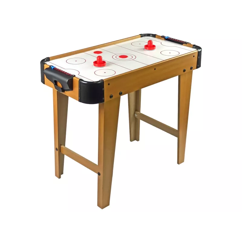 LEAN TOYS 2-in-1 Air Hockey and Foosball Game Table, Electric Blower, MDF, Black