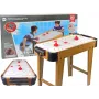 LEAN TOYS 2-in-1 Air Hockey and Foosball Game Table, Electric Blower, MDF, Black