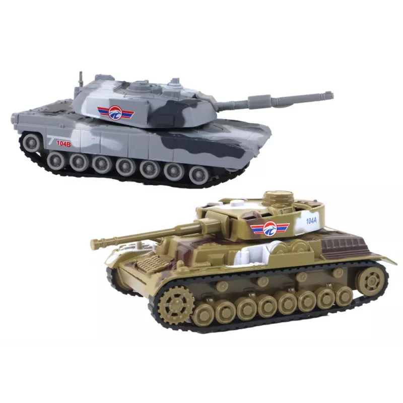 LEAN TOYS Aluminum Tank with Friction Drive, Various Colors
