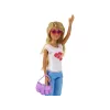 LEAN TOYS Anlily Children's Doll Long Blonde Hair Handbag Glasses White Blouse