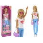 LEAN TOYS Anlily Children's Doll Long Blonde Hair Handbag Glasses White Blouse