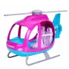 LEAN TOYS Anlily Doll Set with Large Helicopter, Movable Propellers and Fashion Doll – Purple