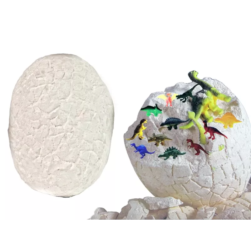 LEAN TOYS Archaeology Excavation Set Huge Egg 12 Figure Dinosaur