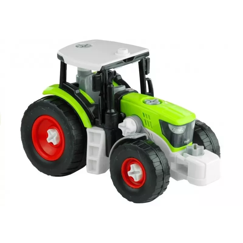 LEAN TOYS Assembly Tractor with Opened Trailer 43 cm