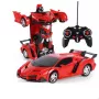 LEAN TOYS Auto Robot Transformer + Remote Control Deformed Car 2in1 Multifunctional Colour Red