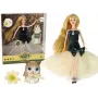 LEAN TOYS Baby Doll Emily Long Hair Kitten Flower