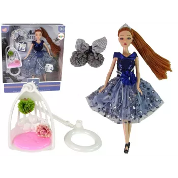 LEAN TOYS Baby Doll Emily Swing Flowers