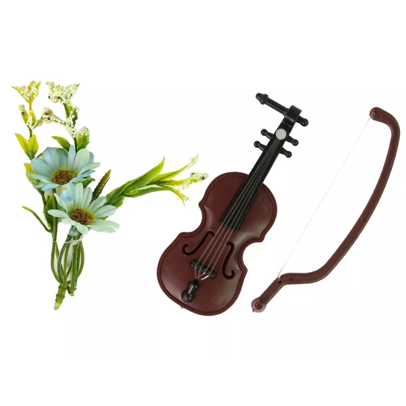 LEAN TOYS Baby Doll Emily Violin Flowers