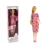 LEAN TOYS Baby Doll Pregnant Pink Dress Flowers