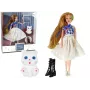 LEAN TOYS Baby Doll with Cat Long Brown Hair