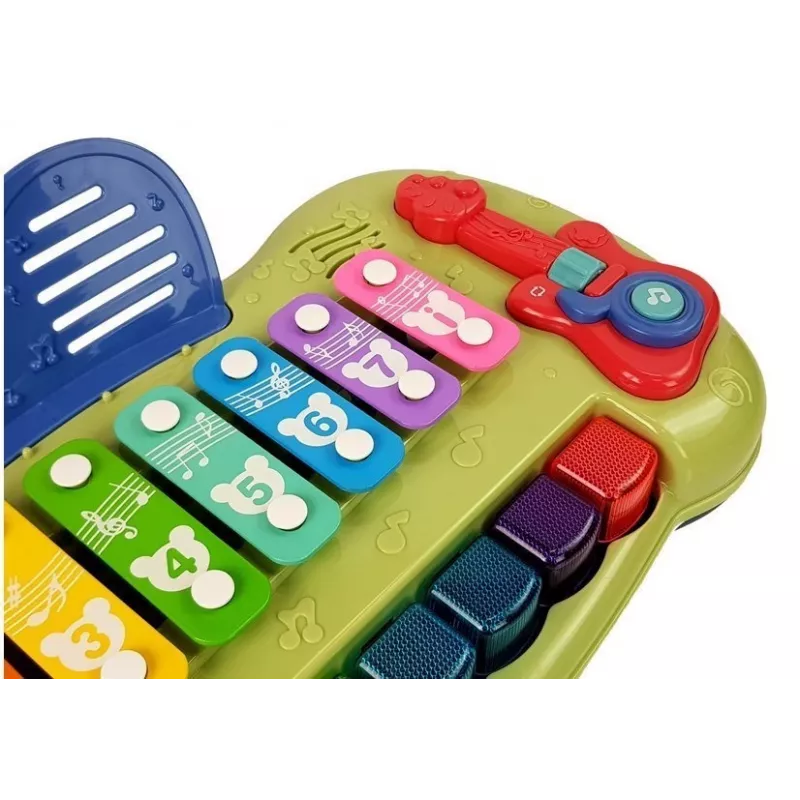 LEAN TOYS Baby Grand Piano with Cymbals and Illuminated Keys Music Toy
