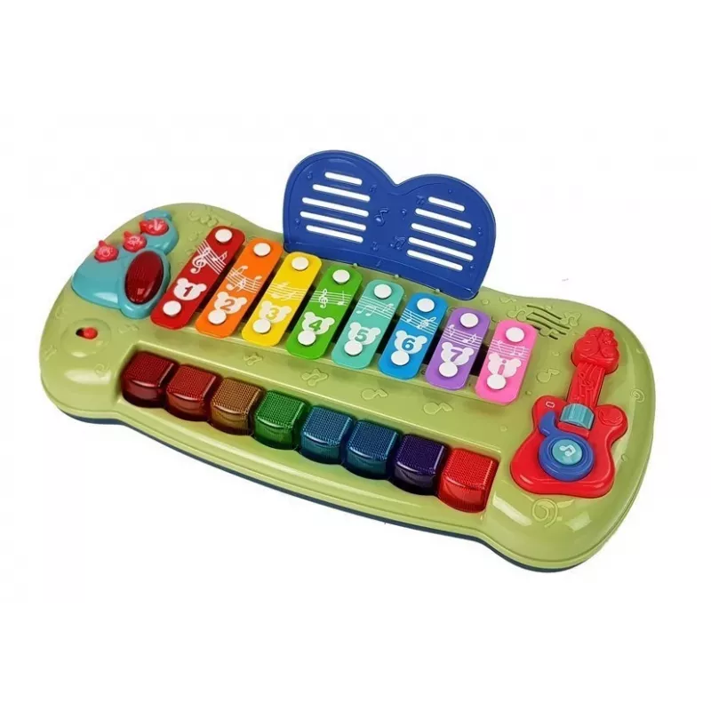 LEAN TOYS Baby Grand Piano with Cymbals and Illuminated Keys Music Toy