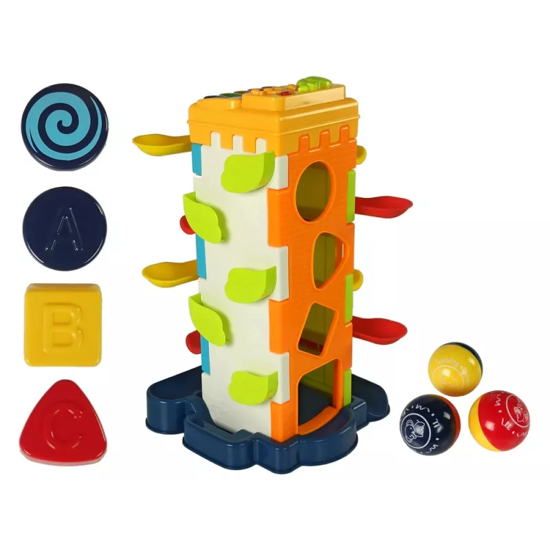 LEAN TOYS Balls Slide Educational Block Sorter with Piano