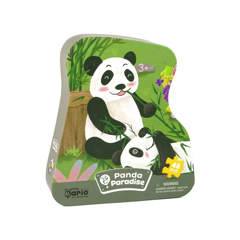 LEAN TOYS Bamboo Forest Panda Puzzle 48 Elements