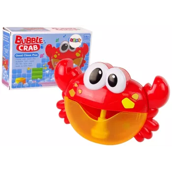 LEAN TOYS Bath Toy Soap Bubble Generator Red Crab