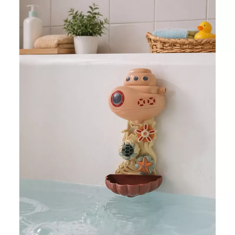 LEAN TOYS Bath Toys Set: Ship, Sea Animals, Waterfall, Suction Cups