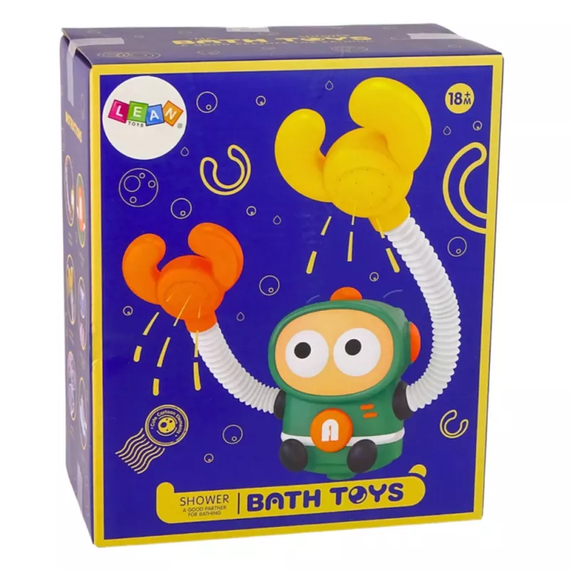 LEAN TOYS Bathing Water Toy Astronaut Shower with Water Circulation Suction Cups