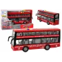 LEAN TOYS Battery Operated Double Decker Bus Lights Sounds Friction Drive Red
