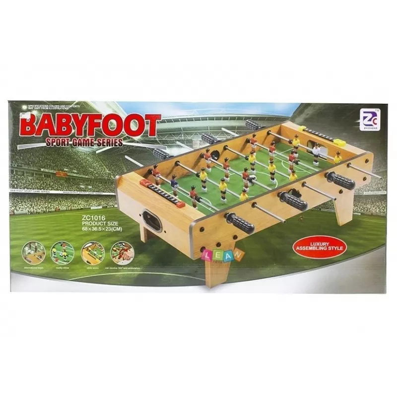 LEAN TOYS Big Football Table 70 cm Soccer Sport - Tabletop Game with 22 Players