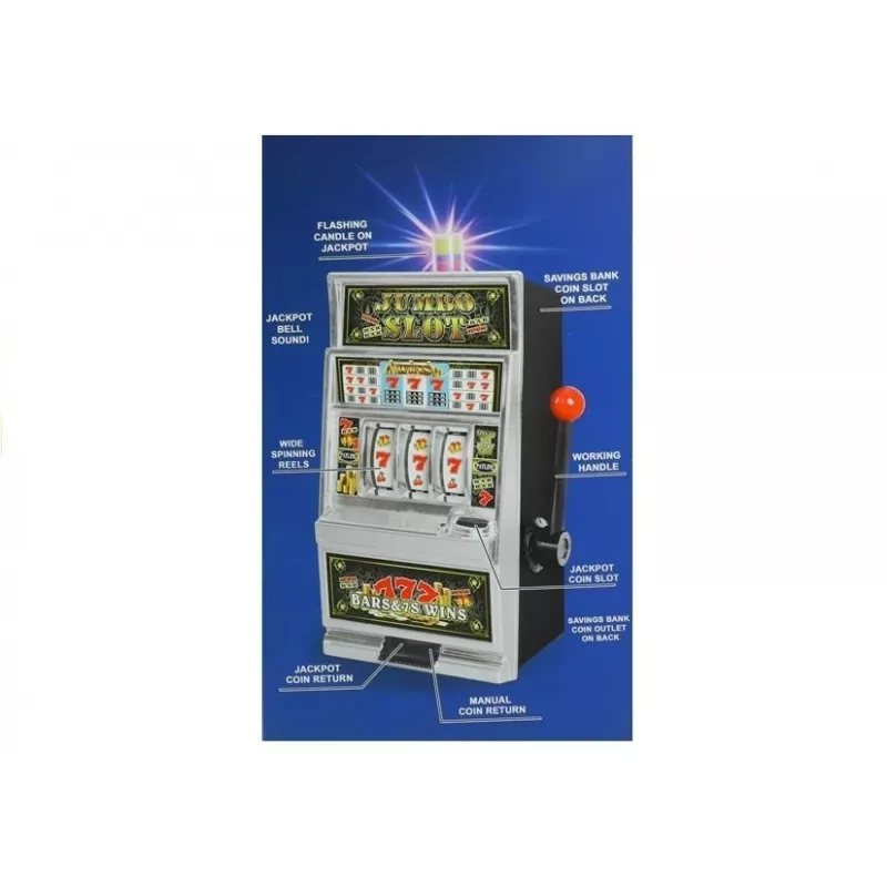LEAN TOYS Big Slot Machine Casino With Sounds Money Bank