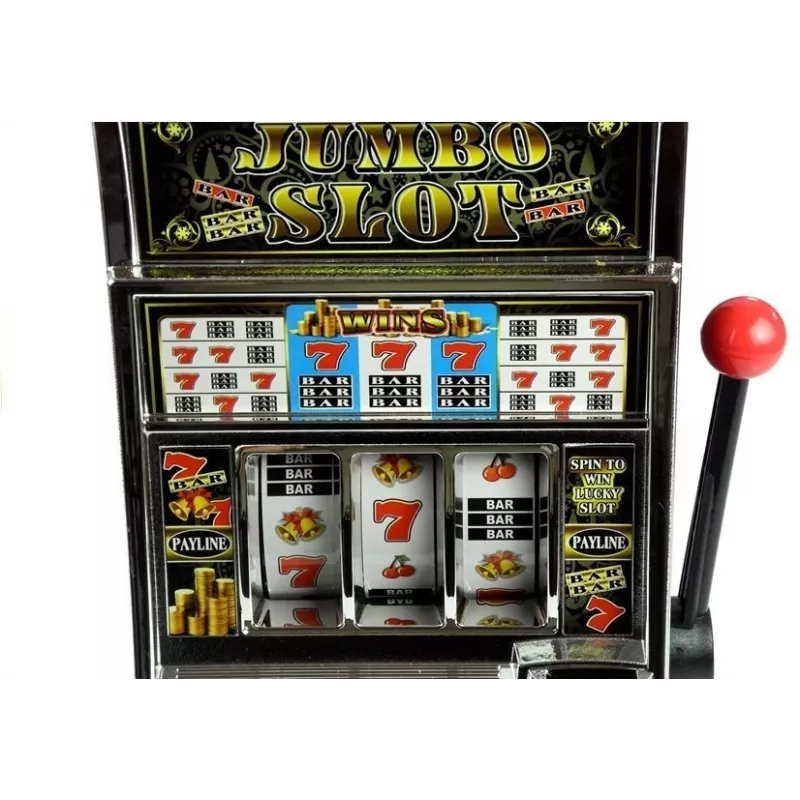 LEAN TOYS Big Slot Machine Casino With Sounds Money Bank