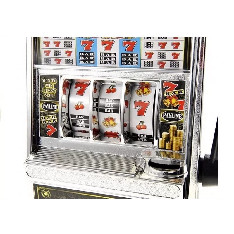 LEAN TOYS Big Slot Machine Casino With Sounds Money Bank