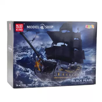 LEAN TOYS Black Pearl Pirate Ship Construction Bricks Set 5266 Pieces