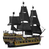 LEAN TOYS Black Pearl Pirate Ship Construction Bricks Set 5266 Pieces