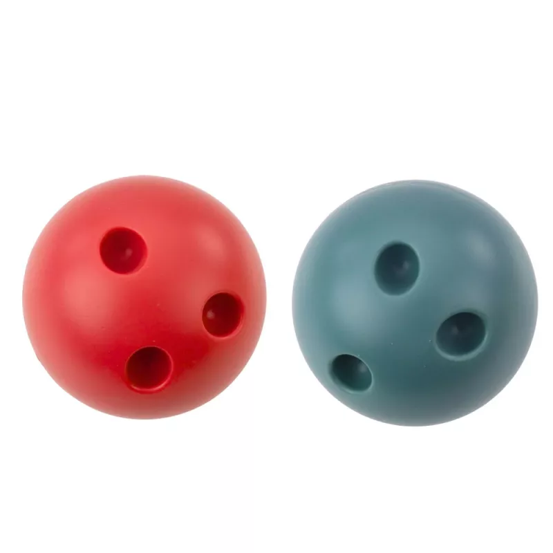 LEAN TOYS Bowling Set with Cats for Kids 10 Bowling Pins 2 Colored Balls