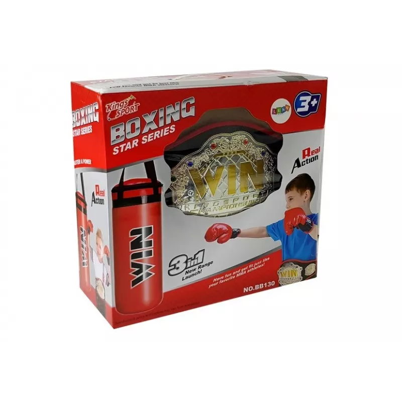 LEAN TOYS Boxing Set, Bag, Gloves, Belt