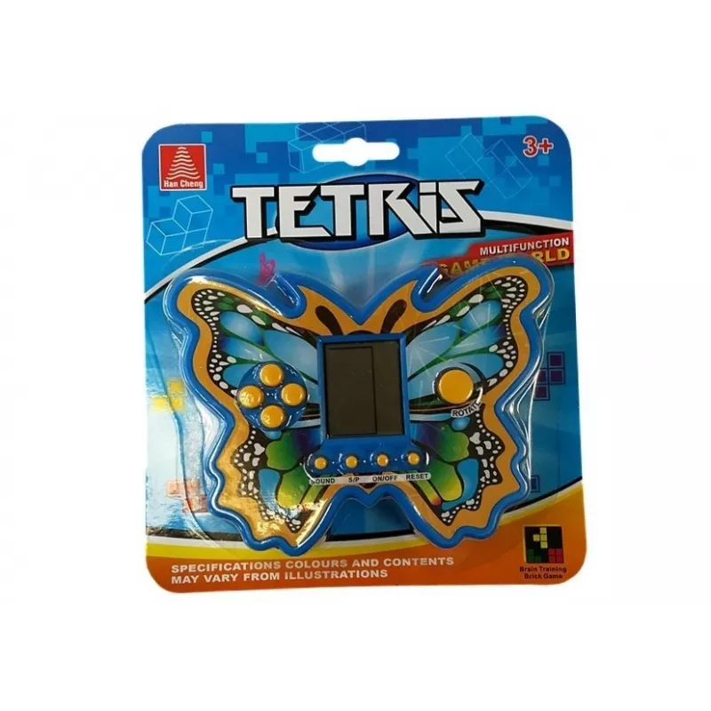 LEAN TOYS Brick Game Tetris Butterfly Blue