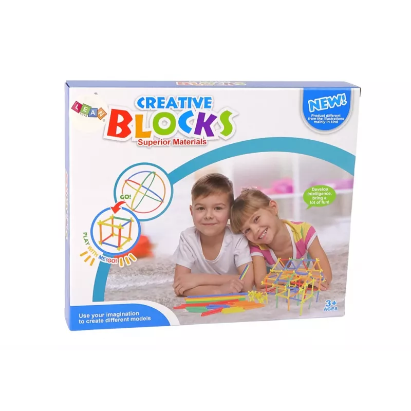 LEAN TOYS Building Blocks Construction Sticks Straws Set