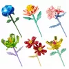 LEAN TOYS Building Blocks Single Flower With Stem Colorful Mix 71-106 Pieces