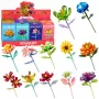 LEAN TOYS Building Blocks Single Flower With Stem Colorful Mix 71-106 Pieces