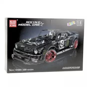 LEAN TOYS Building Blocks Sports Car Mustang Hoonicorn V2 Set - 3201 Pieces, 1:8 Scale, ABS Plastic