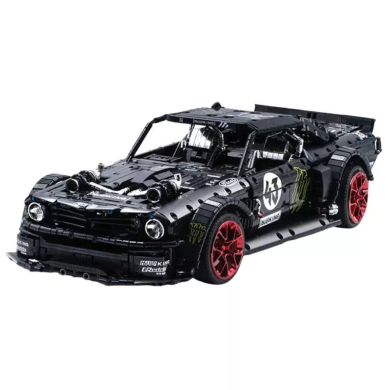 LEAN TOYS Building Blocks Sports Car Mustang Hoonicorn V2 Set - 3201 Pieces, 1:8 Scale, ABS Plastic