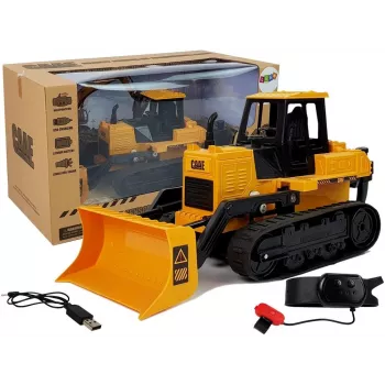LEAN TOYS Bulldozer Caterpillar Wheels Remote Controlled by Hand Gesture 2.4G 1:28