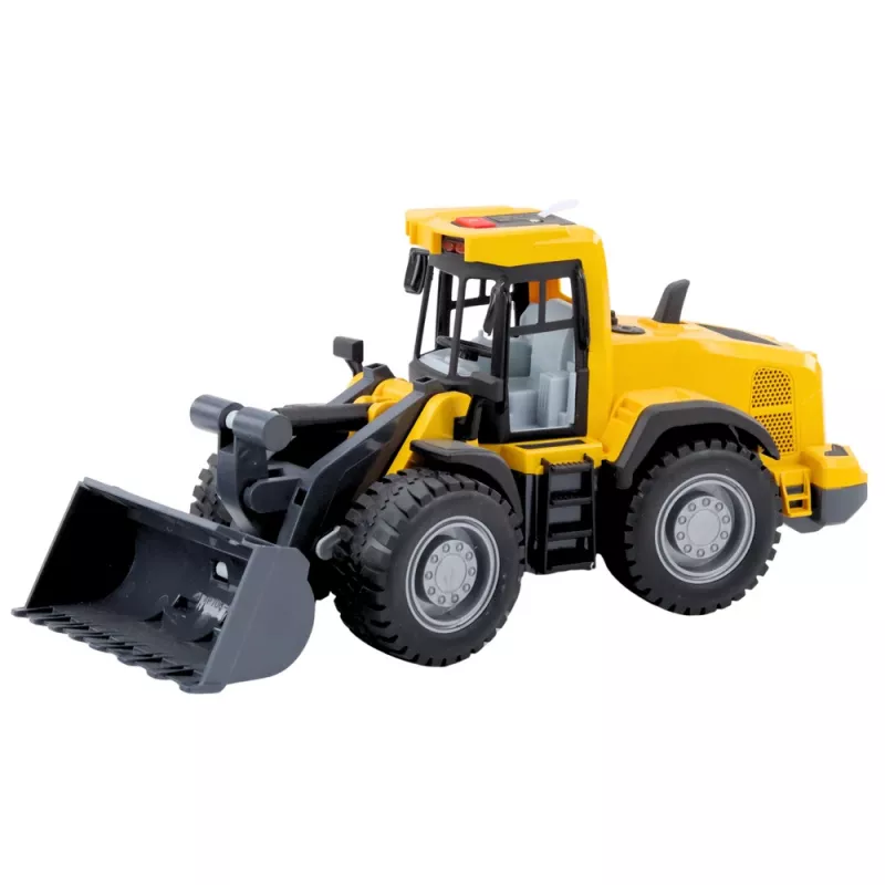 LEAN TOYS Bulldozer Construction Excavator with Lights, Sounds and Moving Bucket – Yellow