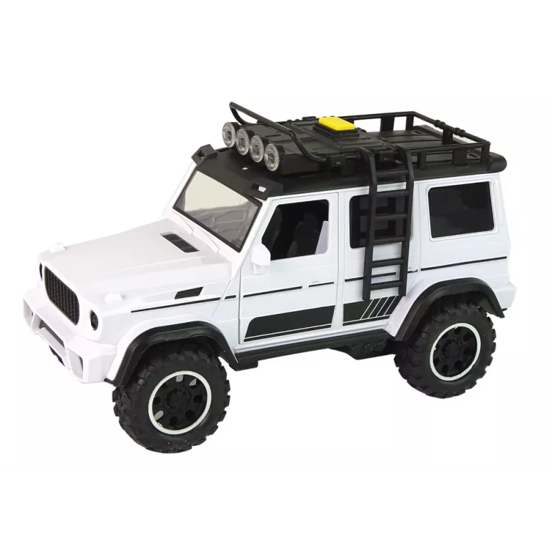 LEAN TOYS Car Car Off-Road White Sound Lights Vehicle 1:14