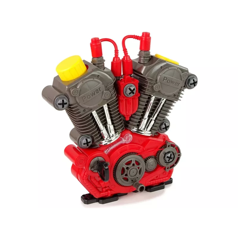 LEAN TOYS Car Engine for the Little Mechanic - DIY Assembly with Lights and Sounds