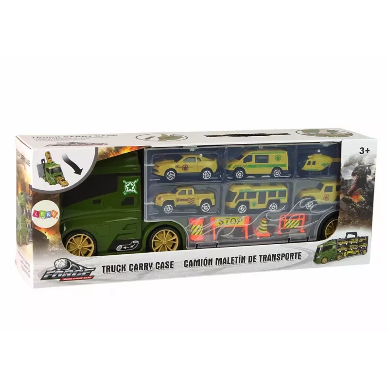 LEAN TOYS Car Tow Truck Springs Suitcase For Green Cars