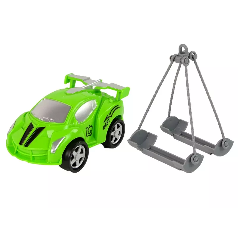 LEAN TOYS Car Transporter Roadside Assistance Tow Truck 1:16 Green Sound Lights