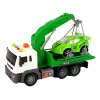 LEAN TOYS Car Transporter Roadside Assistance Tow Truck 1:16 Green Sound Lights
