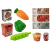 LEAN TOYS Cash Register Shop Kit with Microphone Sound Terminal – Interactive Playset for Kids 3+